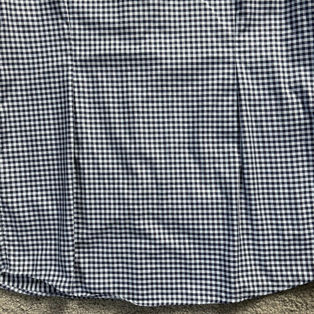 Eton Fit Dress Shirt Men's Sz. L - 42 / 16 1/2 - Blue White Gingham Pattern- EUC - Picture 10 of 15